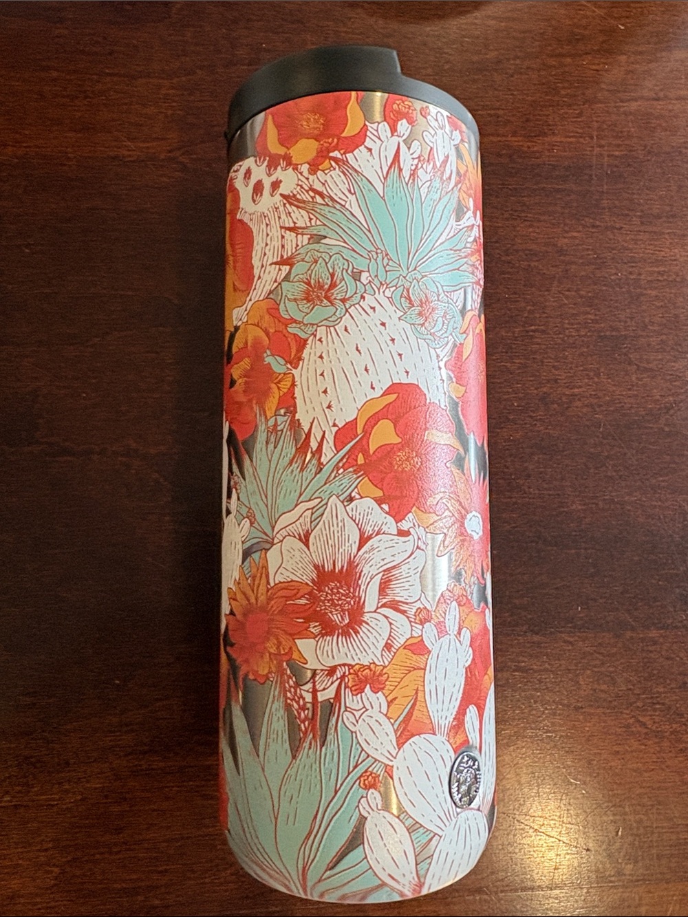Starbucks Floral Cactus Travel Tumbler - Coral, Mint & White 2019